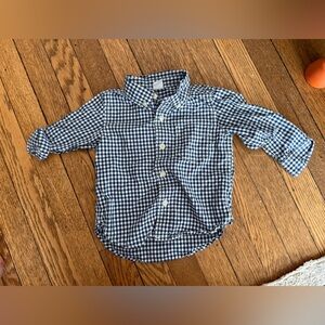 Gap Checkered Kids Button Down Shirt - Size 12-18 Months
